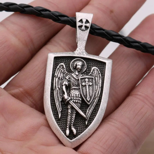 Archangel Michael Shield Pendant – Protection Necklace